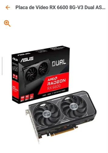 Placa de Video ASUS AMD Radeon RX6600