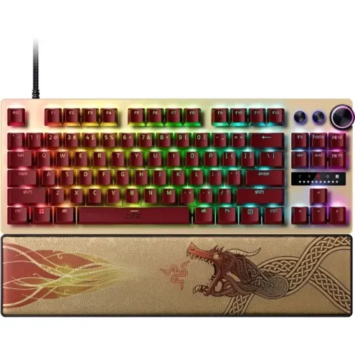 Teclado Mecânico Gamer Razer Huntsman V3 Pro TKL Chroma RGB Switch Óptico Analógico Gen 2 