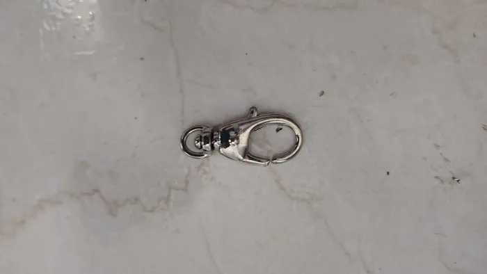 Mosquetão Gancho para Chaveiro Fecho Niquel