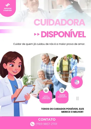 CUIDADORA DISPONÍVEL
