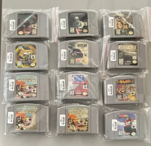 Oportunidade - Lote de jogos de Nintendo 64