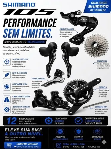 Kit Grupo Shimano Mecanico 105-r7120 12v
