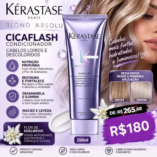 KÉRASTASE PARIS BLOND ABSOLU CICAFLASH CONDICIONADOR - CABELOS LOIROS E DESCOLORIDOS 250ML