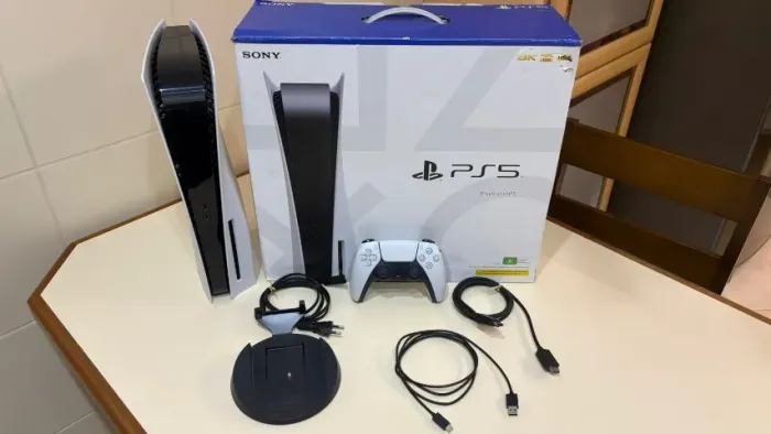 PS5 FAT 825GB Com Leitor + Controle Original + Caixa