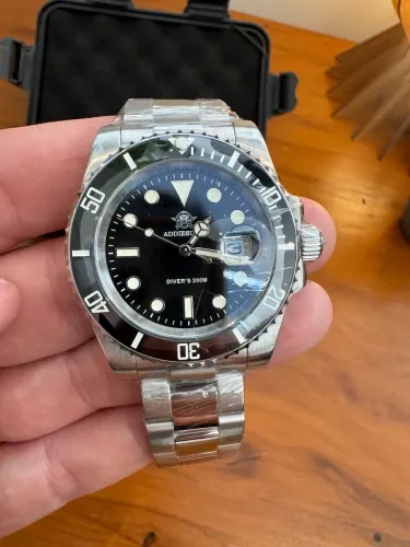 Addiesdive, 41 mm, quartz Miyota 2115, 200 m e bezel cerâmico, aço 316L ?Submariner?