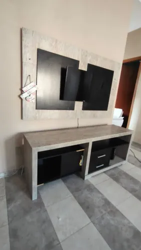  Conjunto Painel e rack para sala
