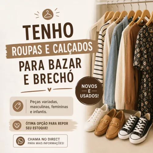 Roupas e sapatos para brecho e bazar 