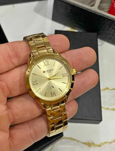 Relógio Curren Feminino Dourado Original 