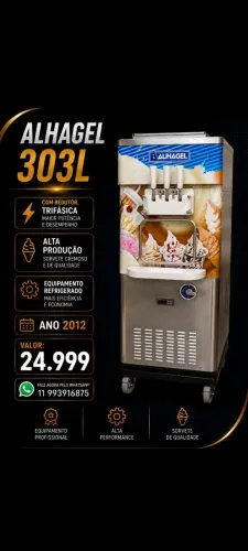 Máquina de sorvete alphagel 303L