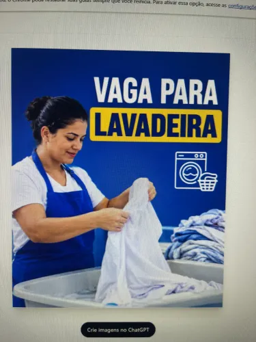 Vaga para Lavadeira em Lavanderia
