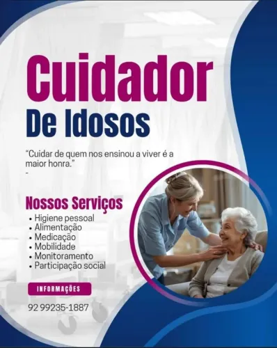 Cuidador de Idoso e Acompanhante hospitalar.