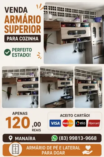 Armario suspenso de cozinha. Brindis armarios de pe
