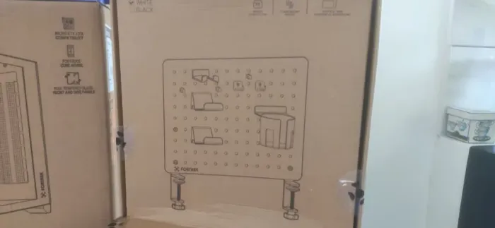 Pegboard Gamer Painel Organizador Fortrek Grid Space 42x48 Branco NOVO
