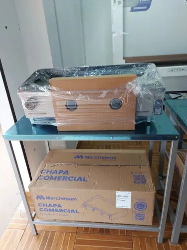 Chapa a gás Novo 03 queimadores 