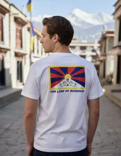 Camiseta Bandeira do Tibet The Smoke of The Dragon