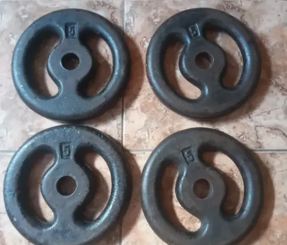 4 anilhas de 5 kg