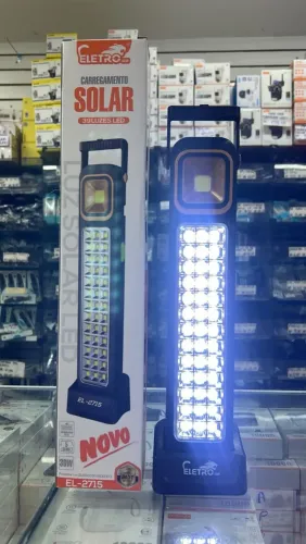 Luminária de emergência solar recarregável EL-2715