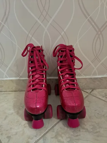 Patins 4 Rodas Fênix Ajustável Rosa