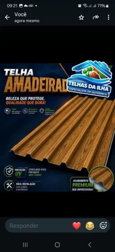 Telha Amadeirada trapezoidal