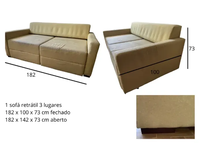 sofa 3 lugares retrátil