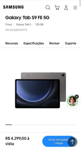 Tablet Samsung Galaxy S9 FE 5G