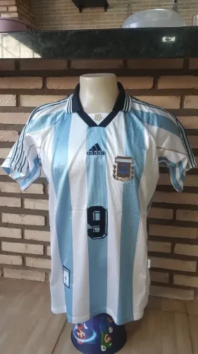 Camisa Argentina Retrô Copa 1998 (9 BATISTUTA)