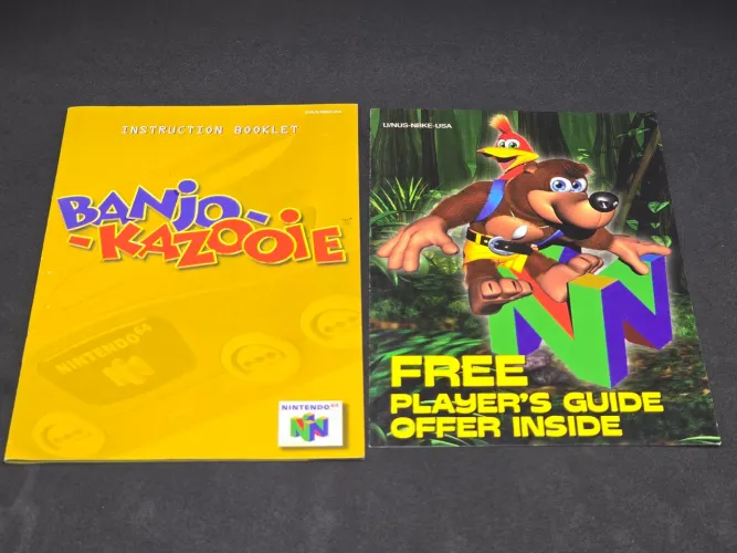 Manual e Folheto Banjo-Kazooie Nintendo 64 ORIGINAL AMERICANO