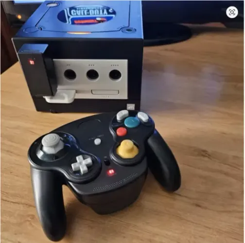 controle sem fio 2.4ghz preto para nintendo game cube NGC