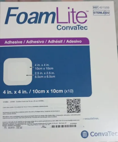 Aquacel foam lite 10x10 caixa com 10 unidades
