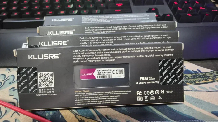 Vendo kit memórias Kllisre DDR4 2666 32GB (4X 8GB)