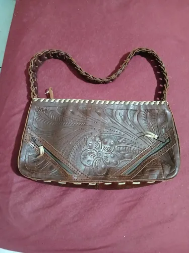 Bolsa de couro original vintage linda modelo exclusivo med larg 30x17