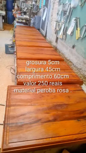 Tábua de peroba rosa para churrasco em grande escala