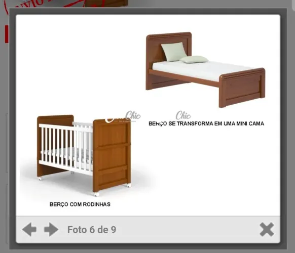 Berço madeira maciça - Euclar - modelo Hércules S