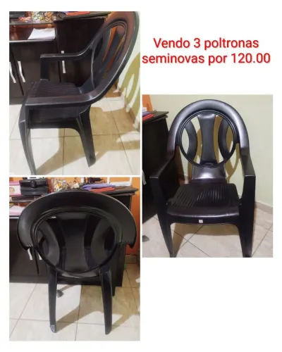 Poltrona de PVC seminovas.