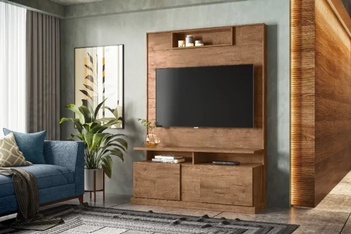 Home Alaska Com Rodízios Embutidos !! Para TV Até 55" !! Entrega+ Montagem Grátis !