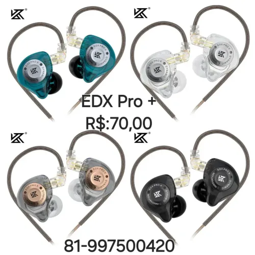 Fone KZ EDX Pro + Original. Novos e Lacrados.