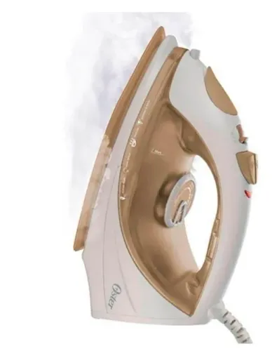 Ferro de Passar a Vapor<br>Antiaderente com Spray Oster 5907<br>Dourado/Branco - 220V