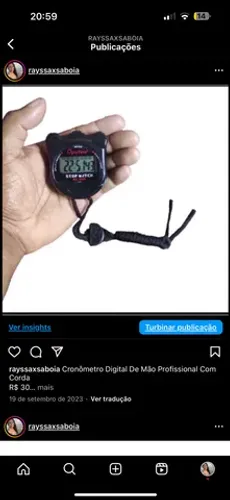 Cronômetro Digital De Mão Profissional Com Corda