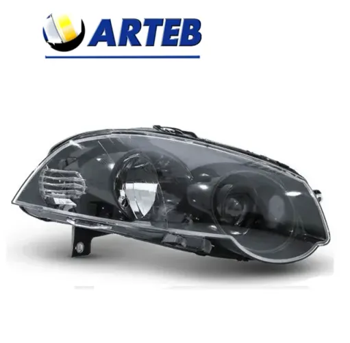 Farol Principal Dir. Fiat Palio/Siena/Strada/Weekend Preto Manual H1/H1 Arteb 2010/2012 - 
