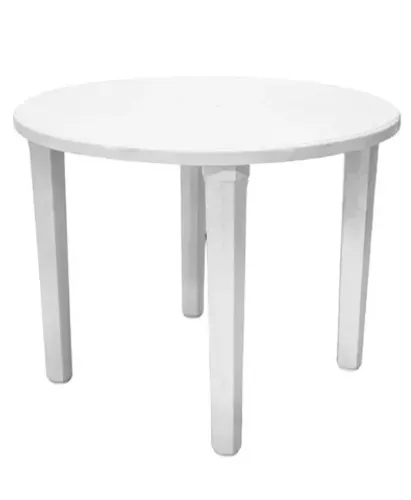 Mesa Redonda Plástica Desmontável 90 cm.