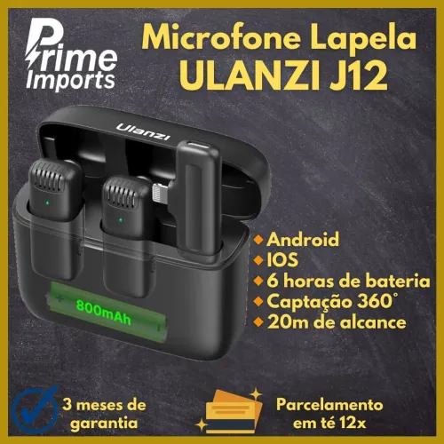 Microfone de Lapela ULANZI J12 - LACRADO