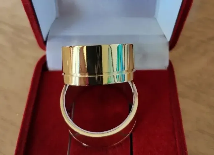 Par de alianças 10mm Reta Casamento Personalizadas Gravação Garantia 