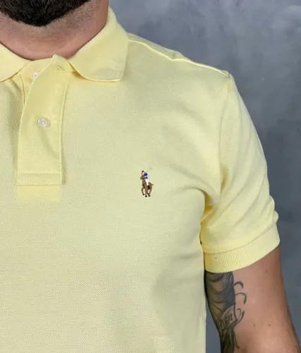 Camisa Polo Piquet Polo Ralph Lauren - Amarela - Tam. G