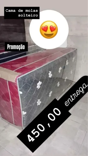 Cama de molas solteiro em promoção 450 