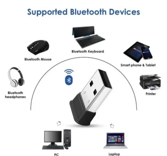 Adaptador e Receptor Bluetooth USB Transmissor Wireless PC e Notebook