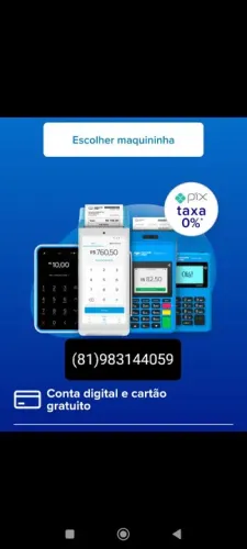 Maquineta de cartão mercado 