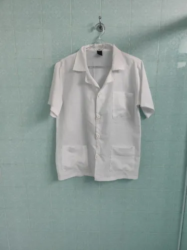 Jaleco branco de algodão unissex 44