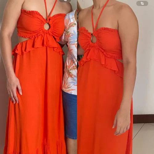 Vestido laranja jovial