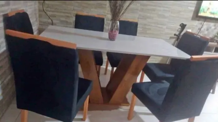 Mesa Classic 6 Cadeiras Lisboa (Pague no ato da entrega)