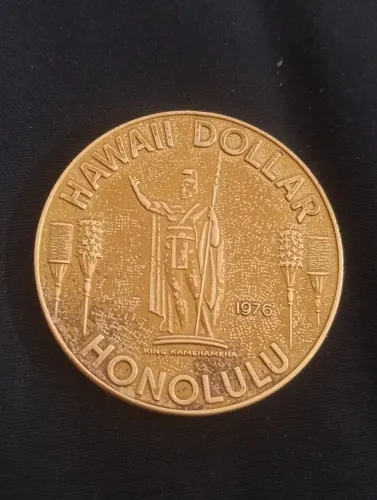 Moeda Hawaii Dollar 1976 - King Kamehameha